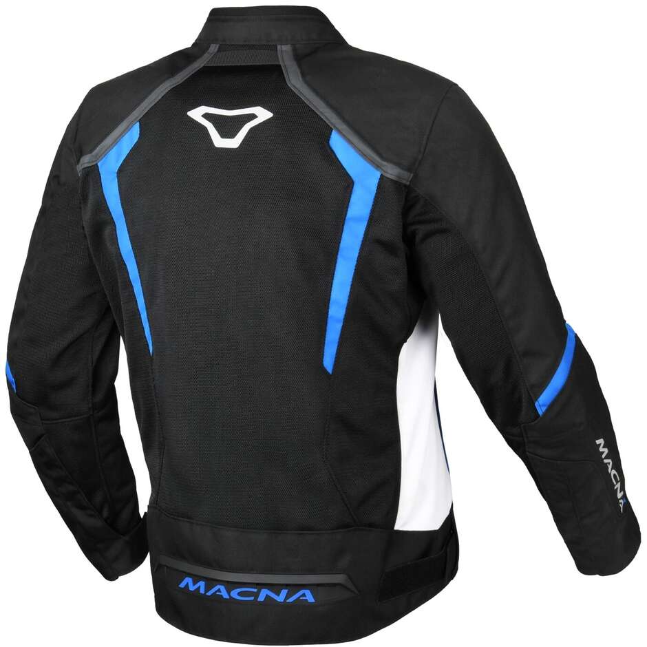 Macna Grisco Softshell Motorradjacke Schwarz Weiß Blau