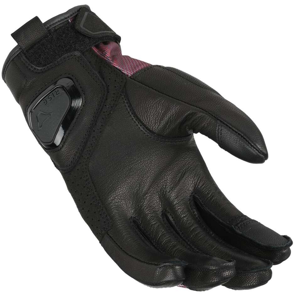 Macna Haros 2.0 Women's Motorcycle Gloves Black Bordeaux Pink