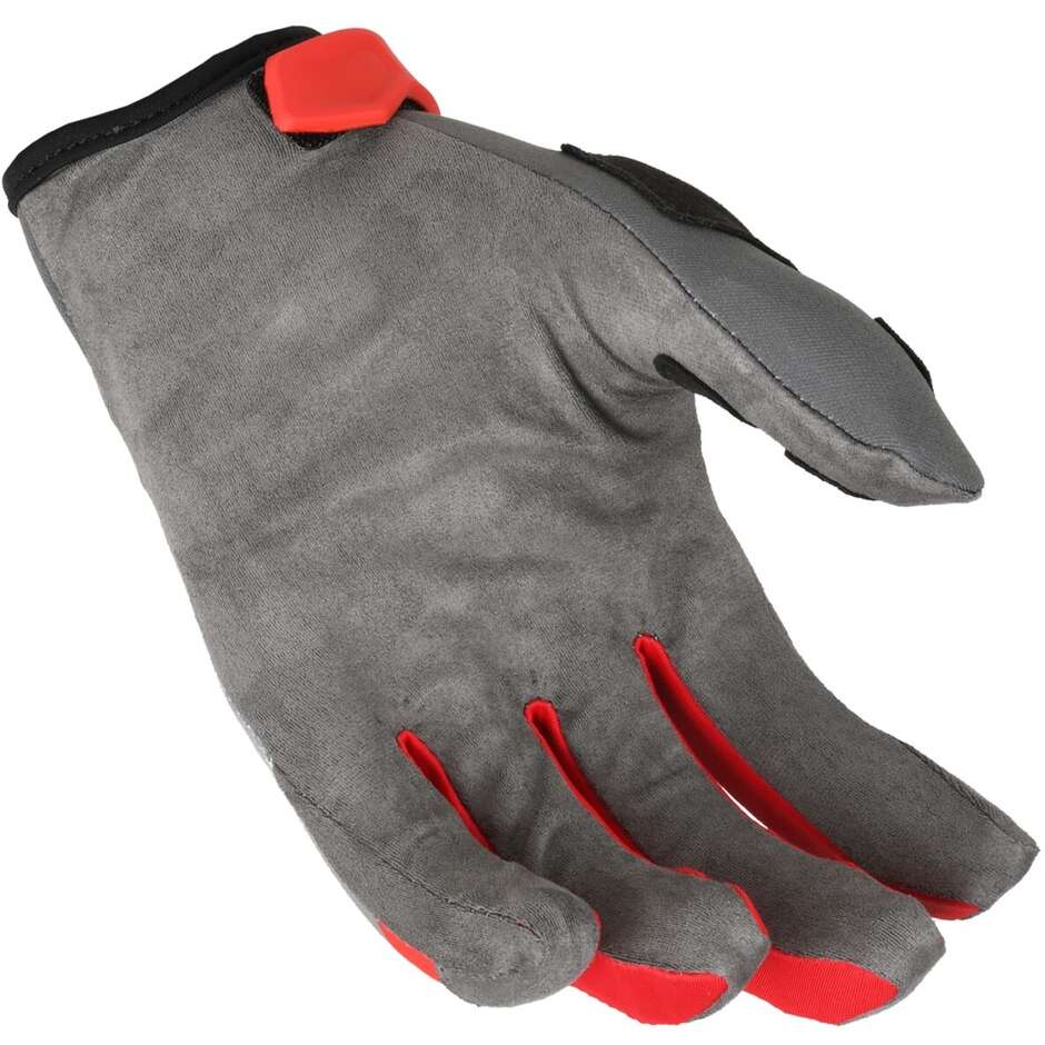 Macna Heat-1 Motocross-Handschuhe Schwarz Grau Rot