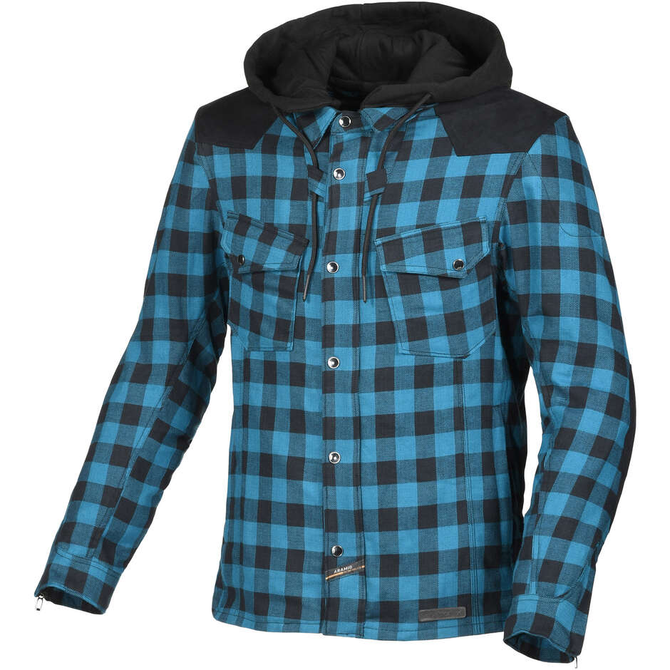 Macna Inland Blue Black Moto Hoodie
