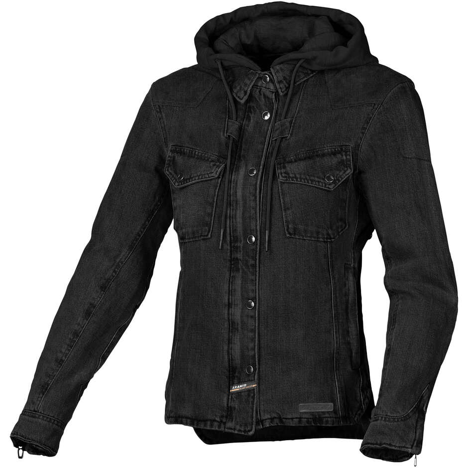 Macna Inland Damen Motorrad-Hoodie Schwarz