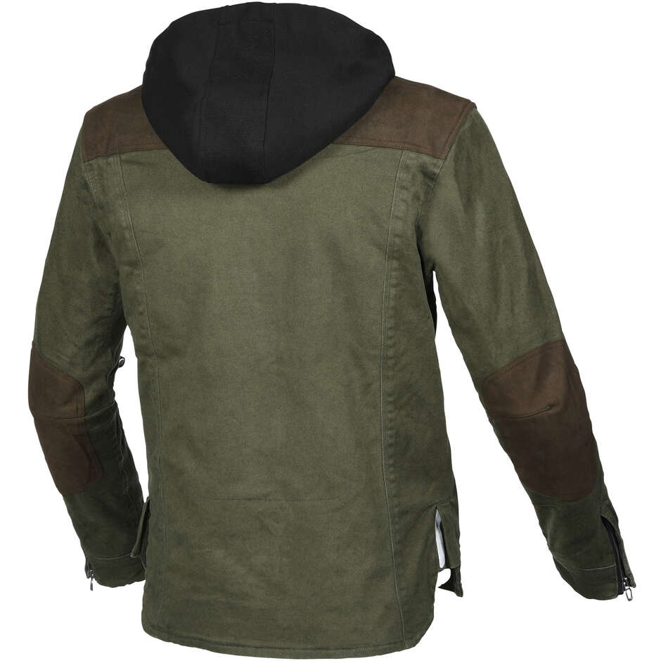 Macna Inland Green Brown Moto Hoodie
