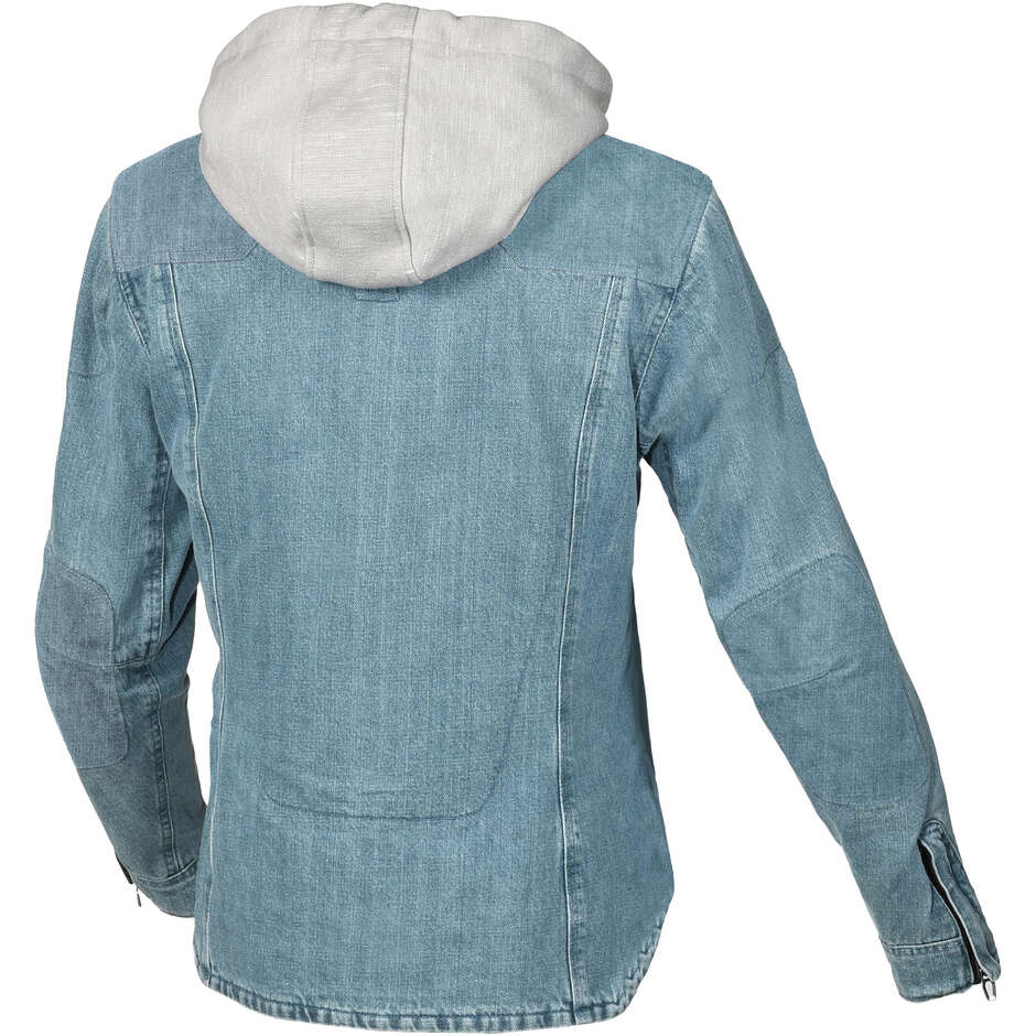 Macna Inland Light Damen Motorrad Hoodie Blau Grau
