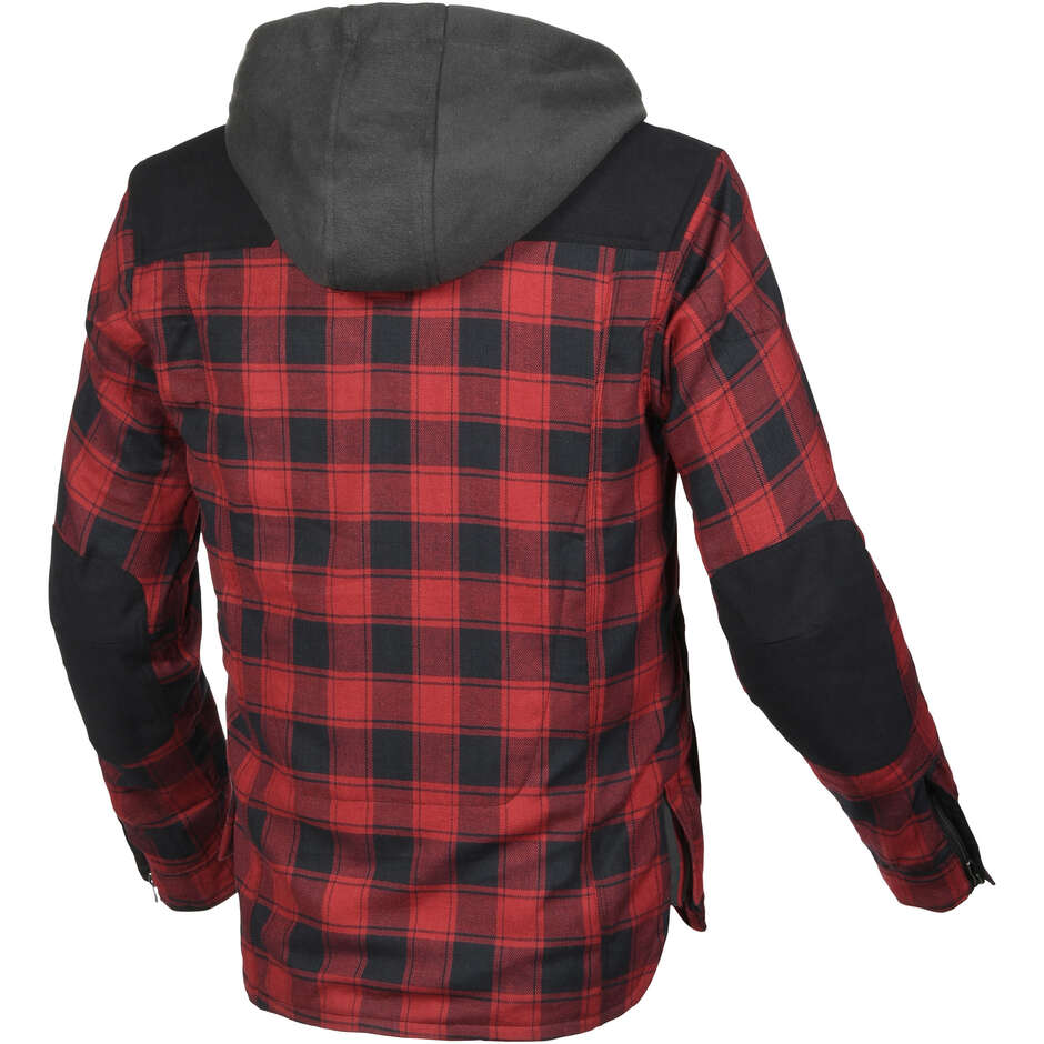 Macna Inland Moto Hoodie Red Black