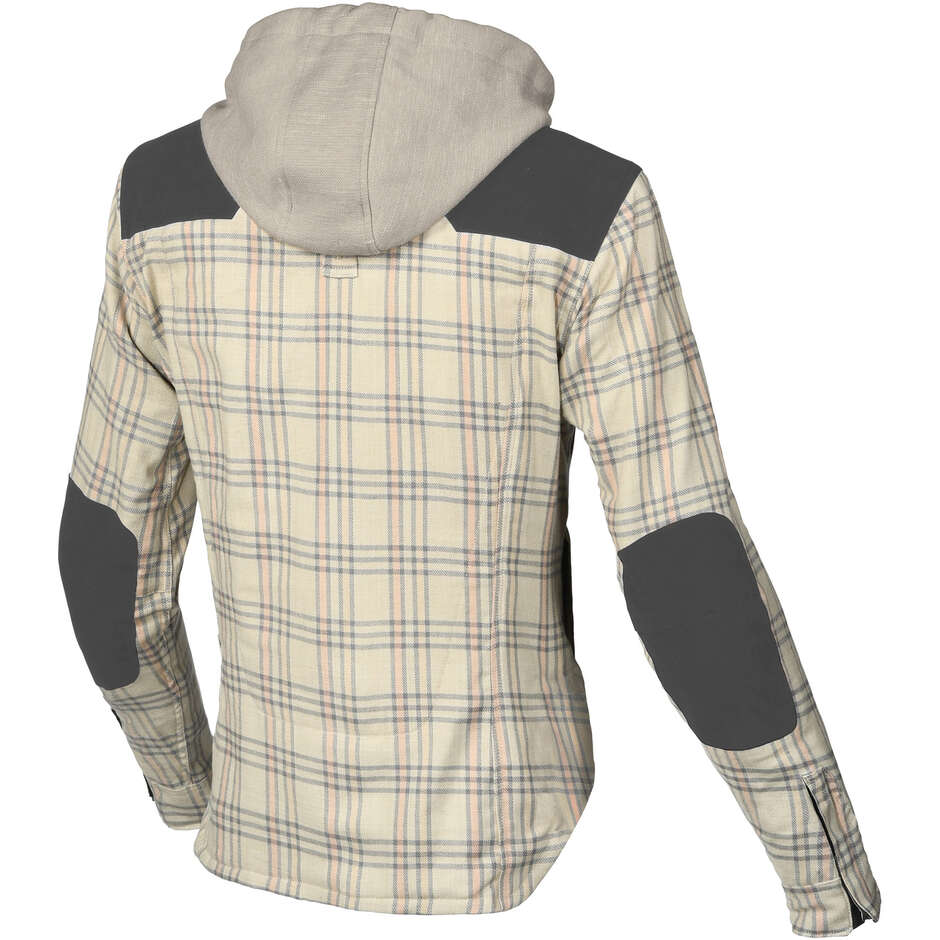 Macna Inland Women's Motorcycle Hoodie Beige Brown Pink