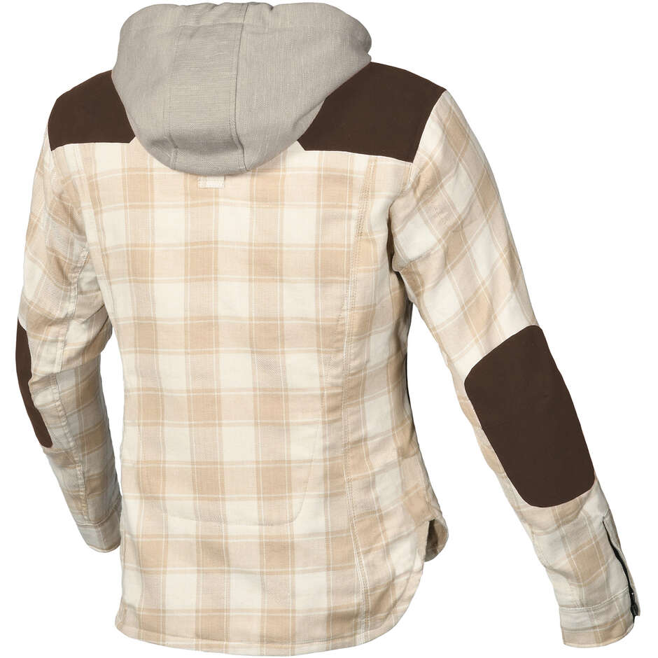 Macna Inland Women's Motorcycle Hoodie Beige Brown