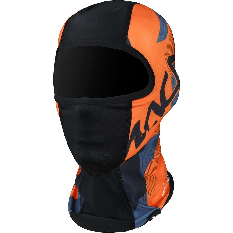 Macna Mane Motorrad-Sturmhaube Schwarz/Orange