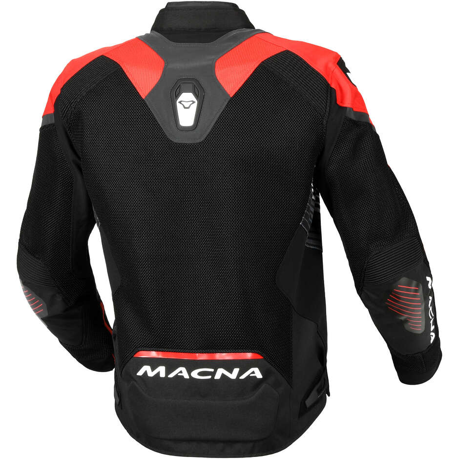 Macna Novic Motorradjacke Schwarz Rot Weiß