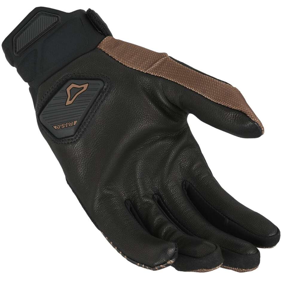 Macna Obtain leather Motorcycle Gloves Black Brown