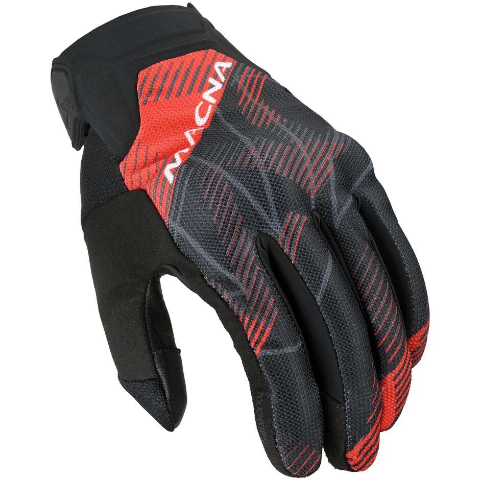 Macna Obtain Leer Motorradhandschuhe Rot/Weiß