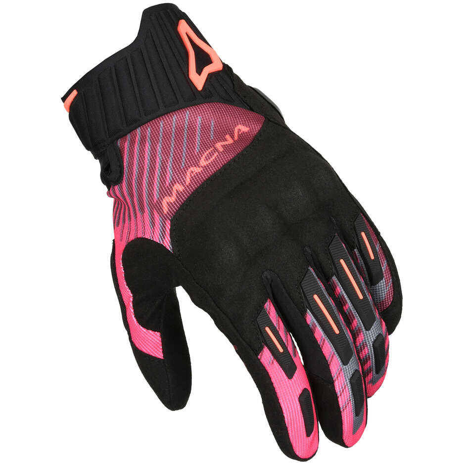 Macna Octar 2.0 Damen Motorradhandschuhe Schwarz Bordeaux Pink