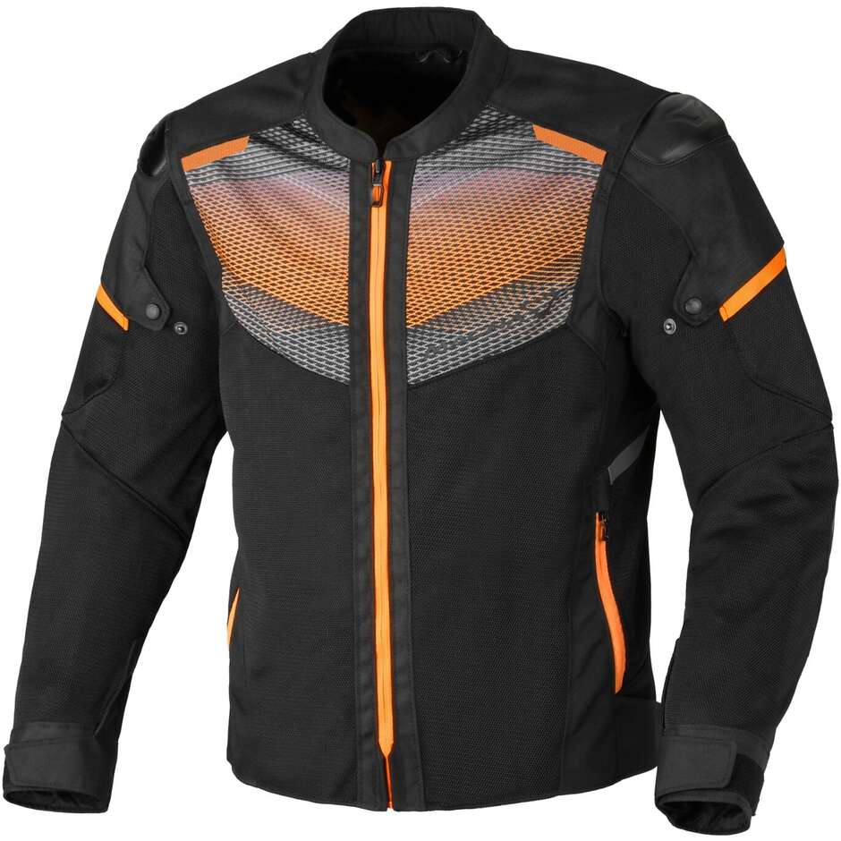 Macna Orcano 2.0 Motorcycle Jacket Black Orange