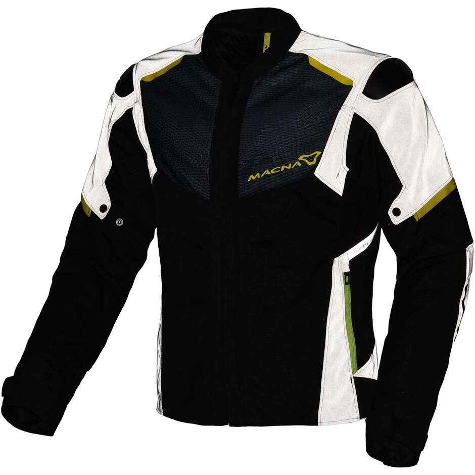 Macna Orcano 2.0 Night Eye Motorcycle Jacket Black fluo Yellow