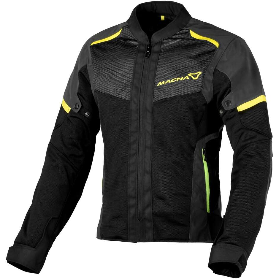 Macna Orcano 2.0 Night Eye Women's Motorcycle Jacket Black fluo Yellow