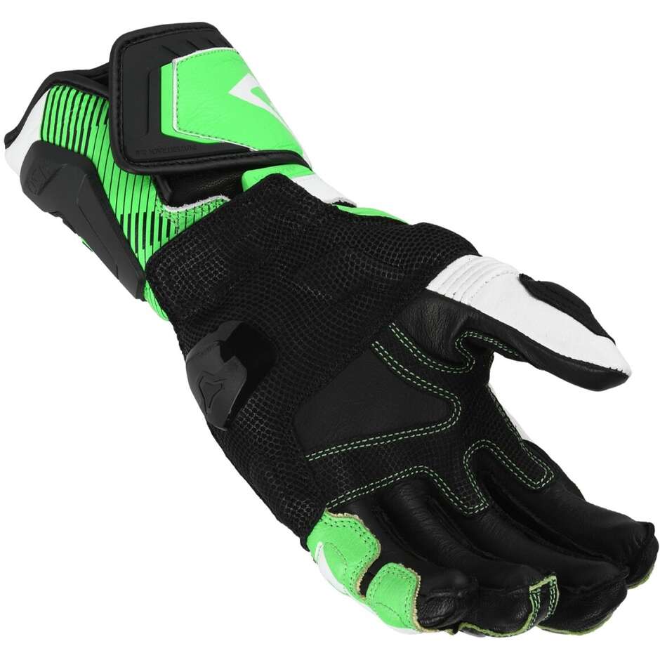 Macna Powertrack 2.0 Motorcycle Gloves Black Green White