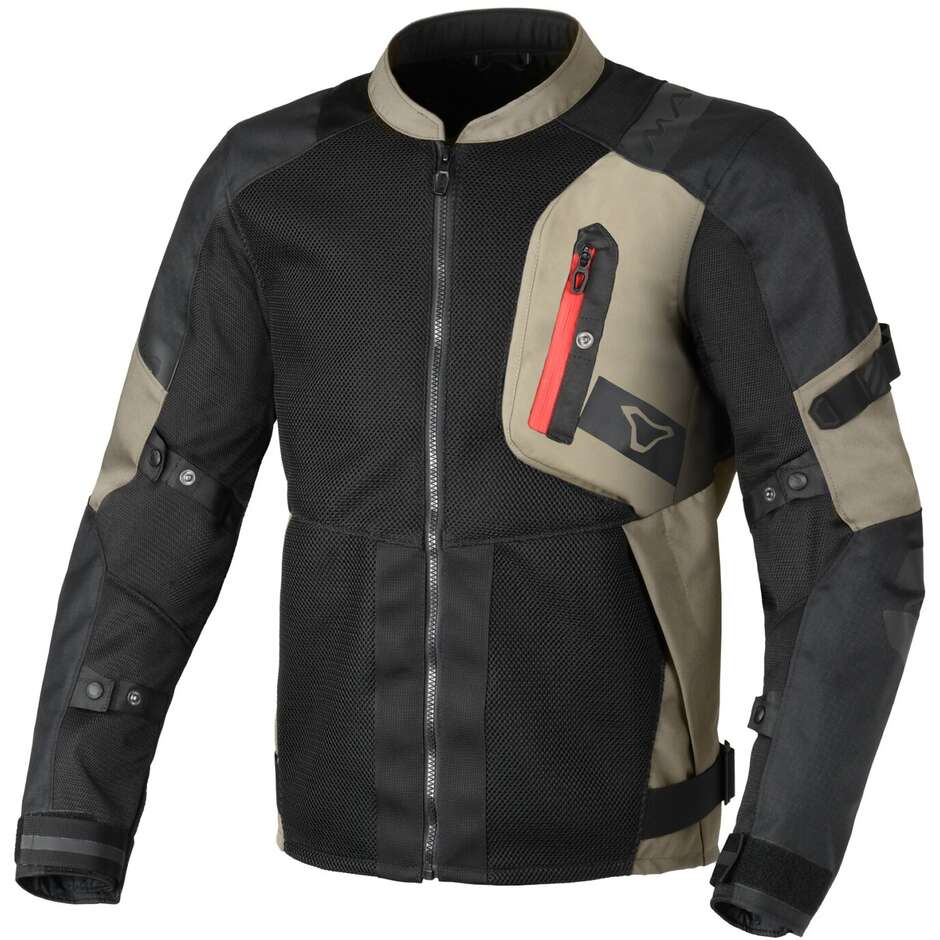 Macna Raddic Motorcycle Jacket Black Taupe
