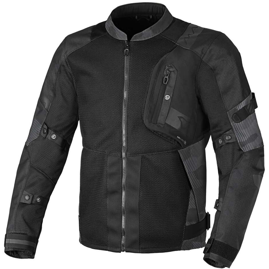 Macna Raddic Motorradjacke Schwarz-Grau-Camouflage