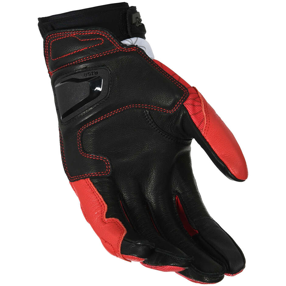 Macna Rocco Motorcycle Gloves Black Red White
