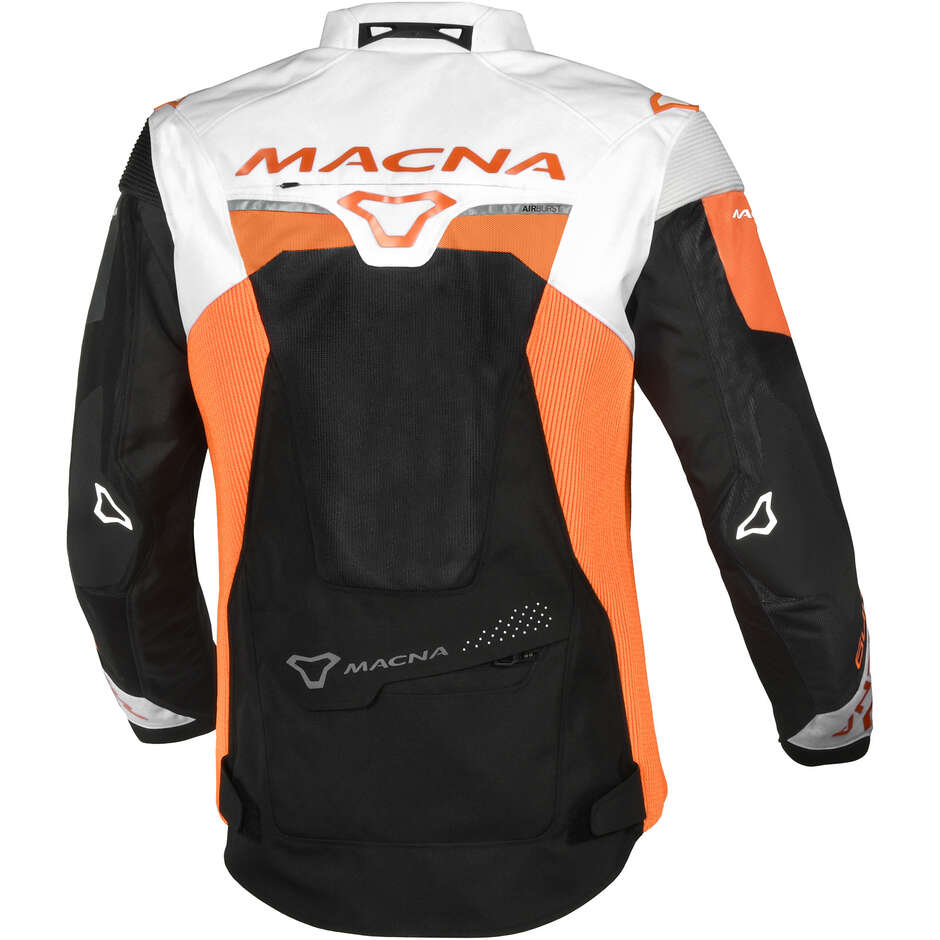 Macna Sigil Motorradjacke Schwarz Weiß Orange