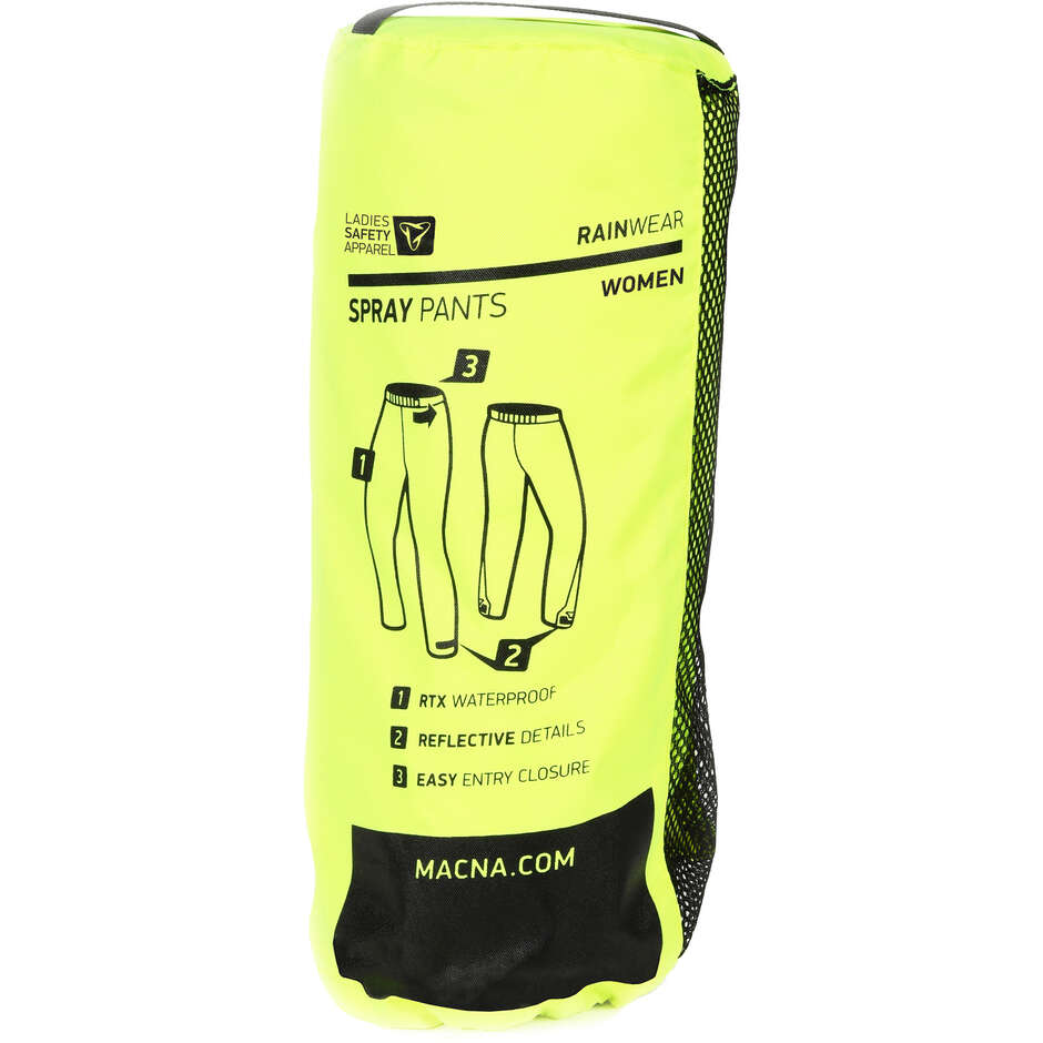 Macna Spray Fluo Yellow Women's Rain Pants