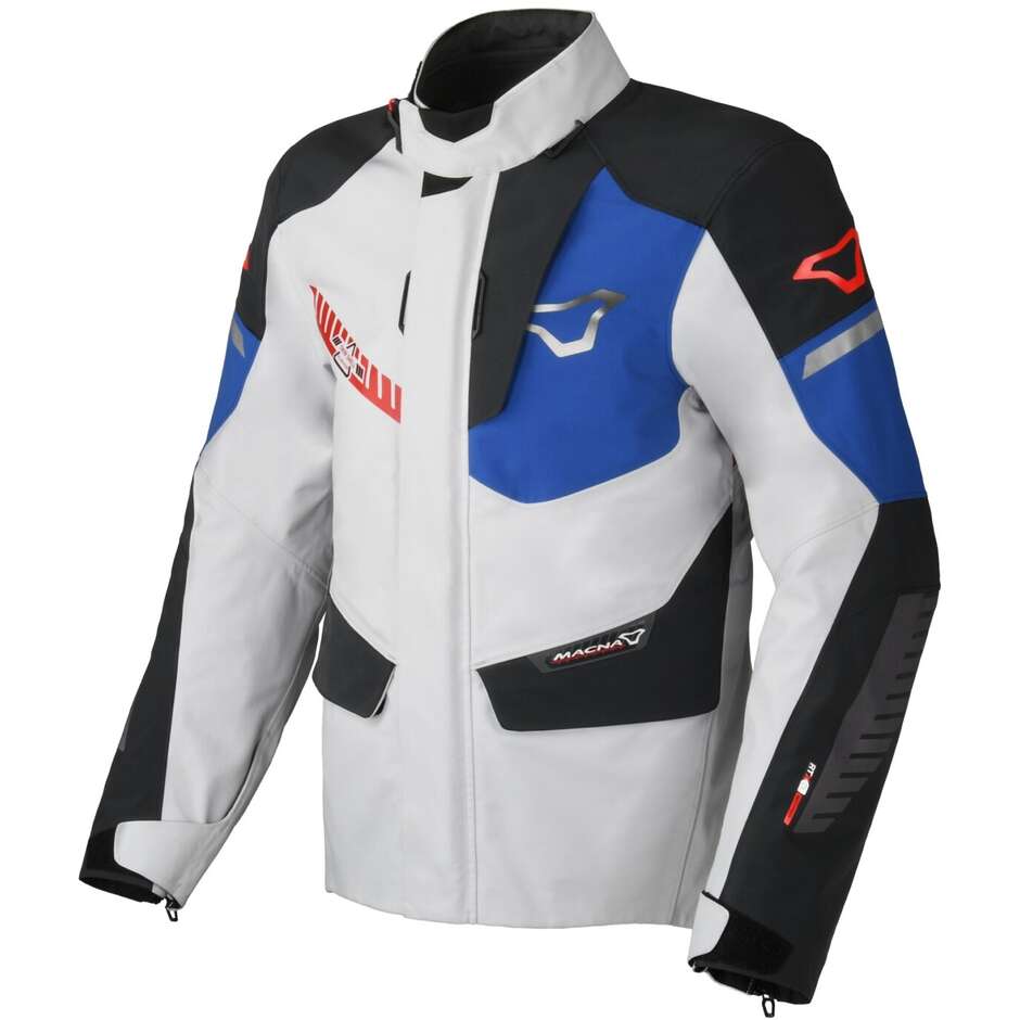 Macna Synchrone Light Motorradjacke Grau Schwarz Blau