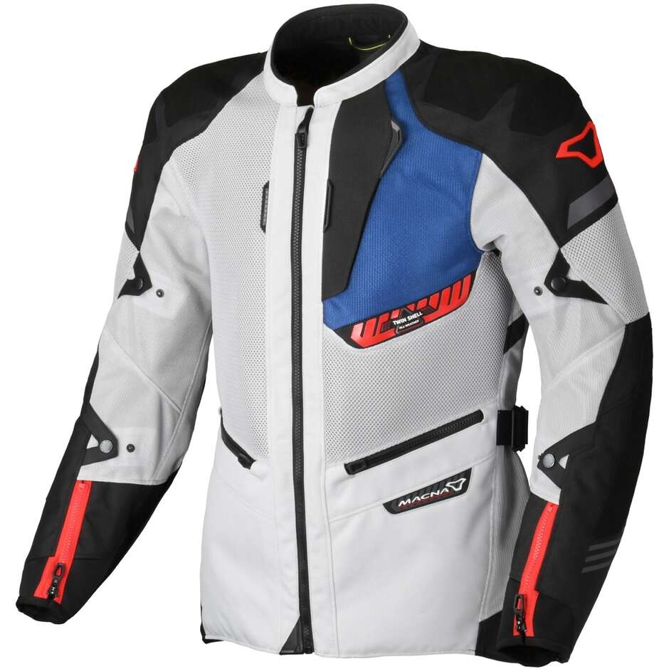 Macna Synchrone Light Motorradjacke Grau Schwarz Blau