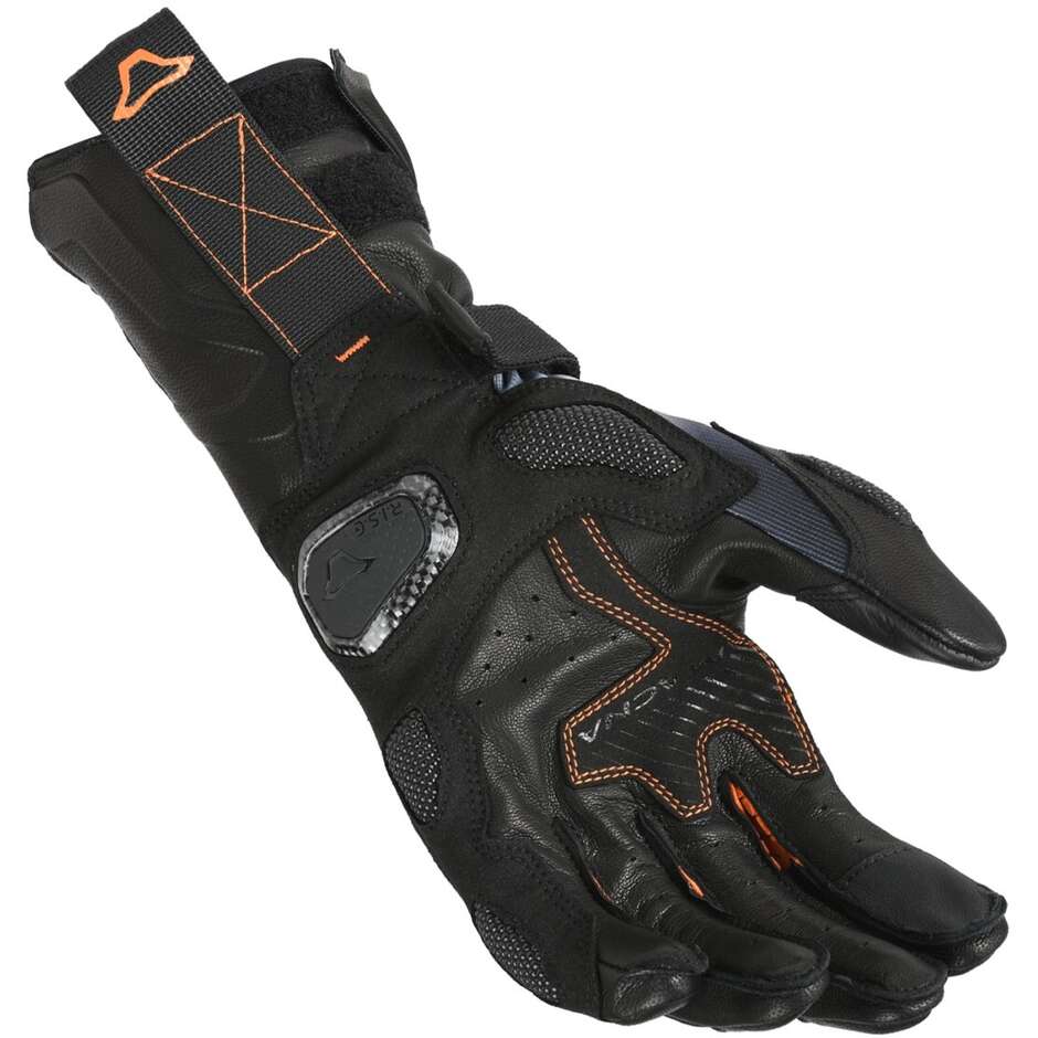 Macna Tanamax Motorcycle Gloves Black Grey Orange