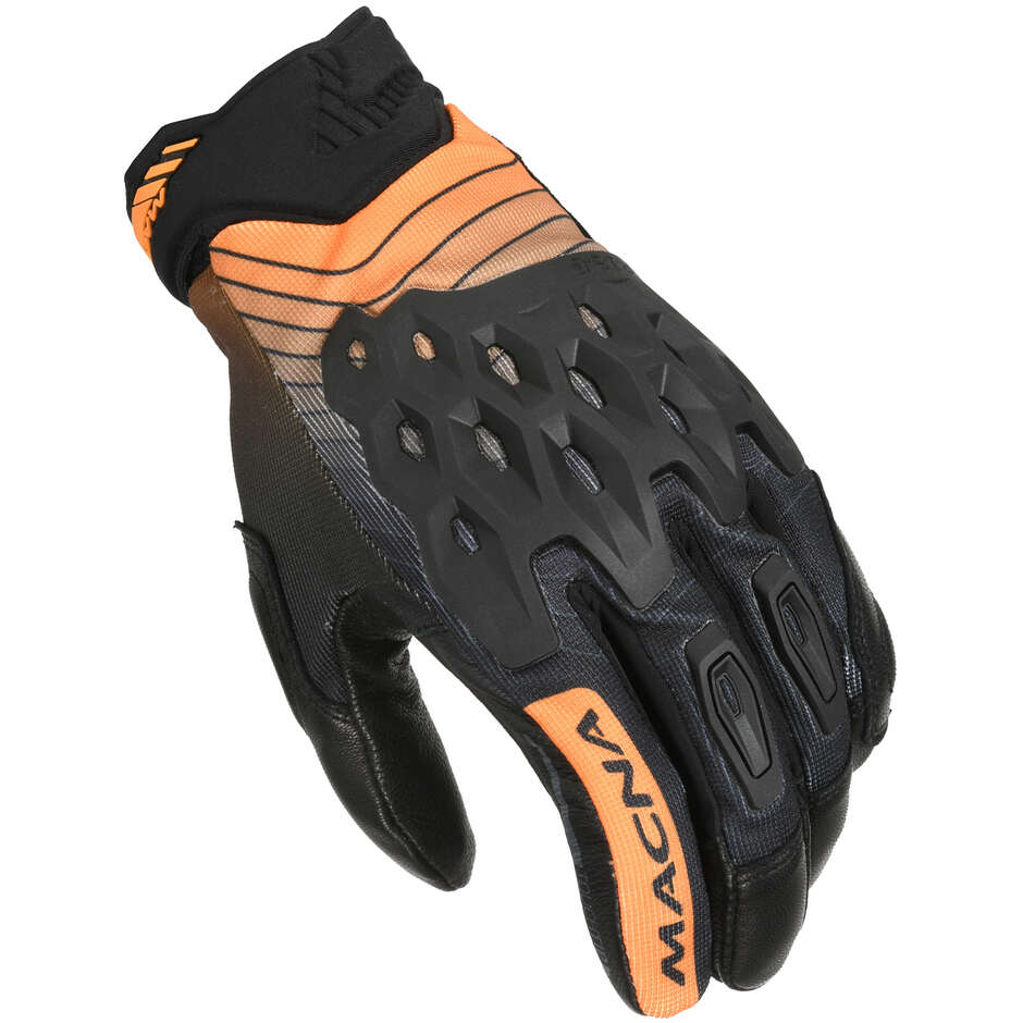 Macna Tanami Schwarz Orange Motorradhandschuhe