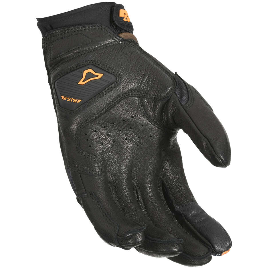Macna Tanami Schwarz Orange Motorradhandschuhe