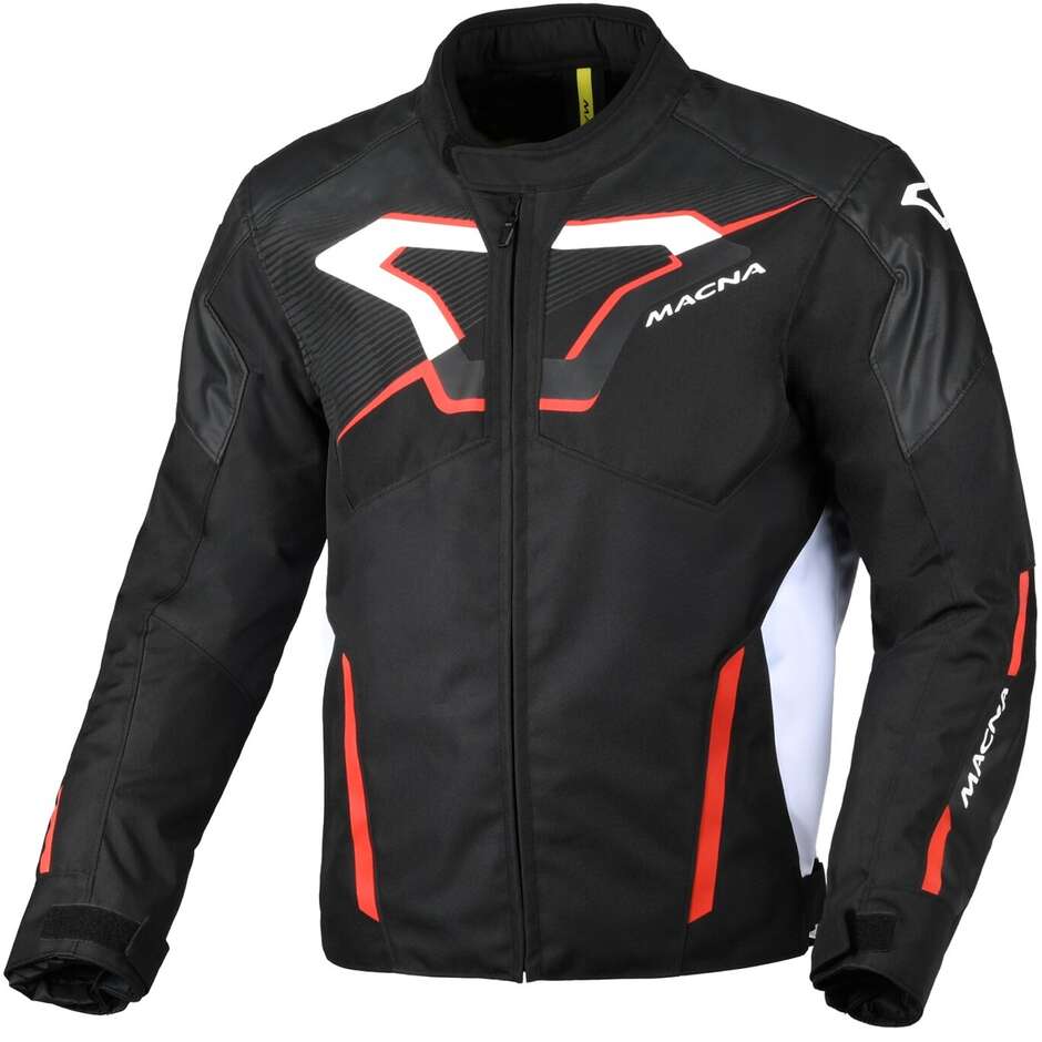 Macna Tazar 2.0 Motorradjacke Schwarz Weiß Rot