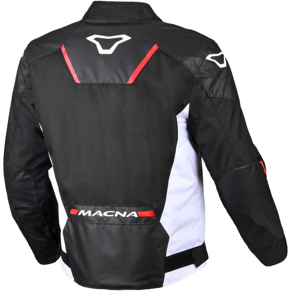 Macna Tazar 2.0 Motorradjacke Schwarz Weiß Rot