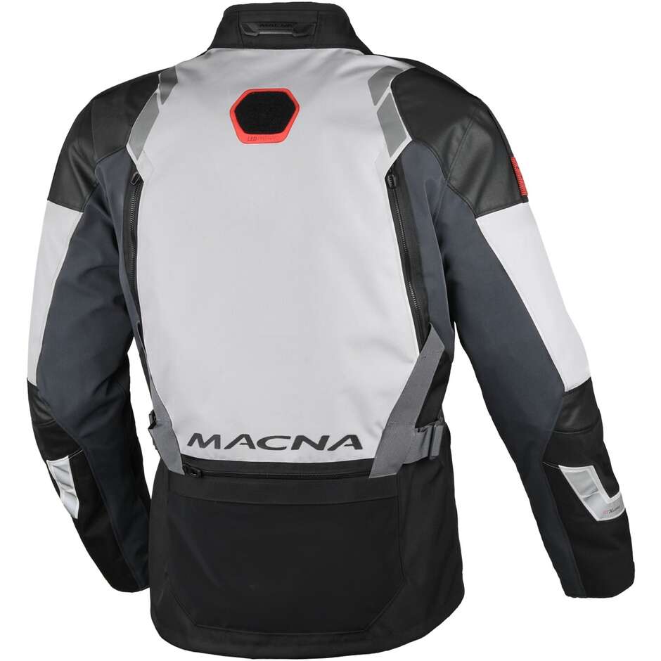 Macna Touros Motorcycle Jacket Black Grey Grey