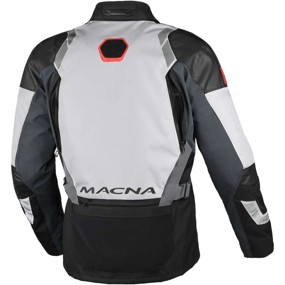 Macna Touros Motorcycle Jacket Black Grey Grey