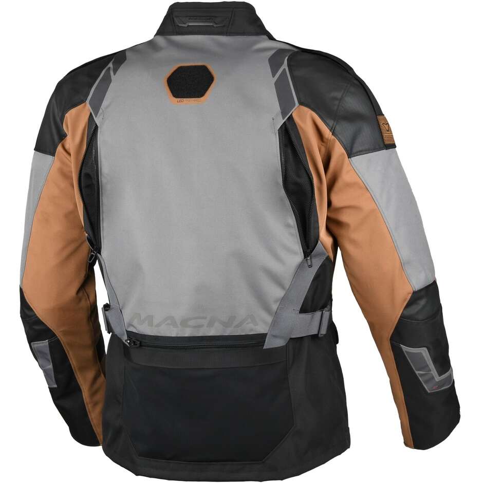 Macna Touros Motorcycle Jacket Brown Grey Black