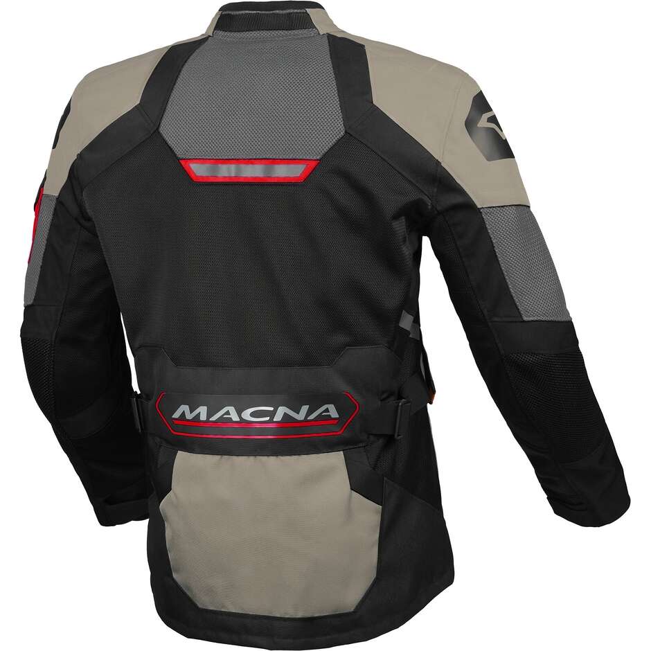 Macna Travelair Motorradjacke Taupe/Schwarz