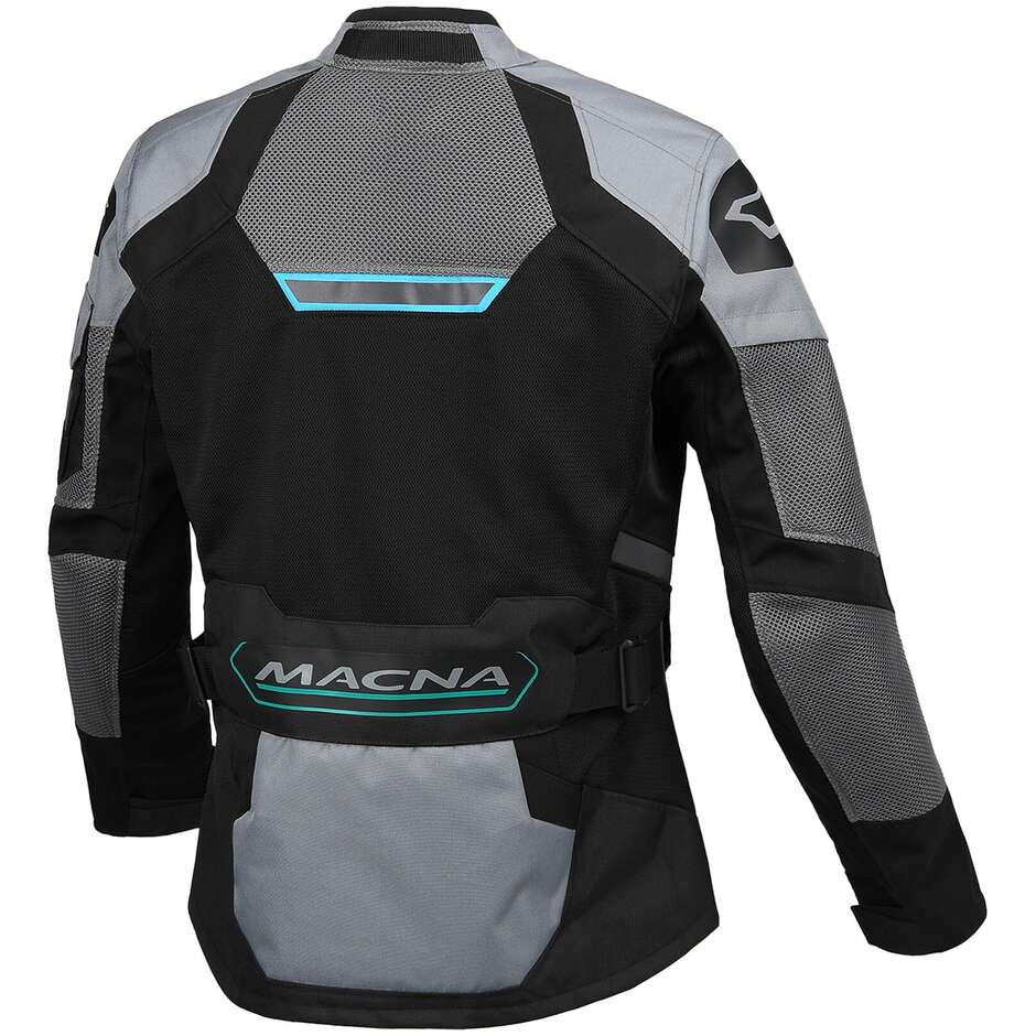Macna Travelair Women's Motorcycle Jacket, Grey/Blue