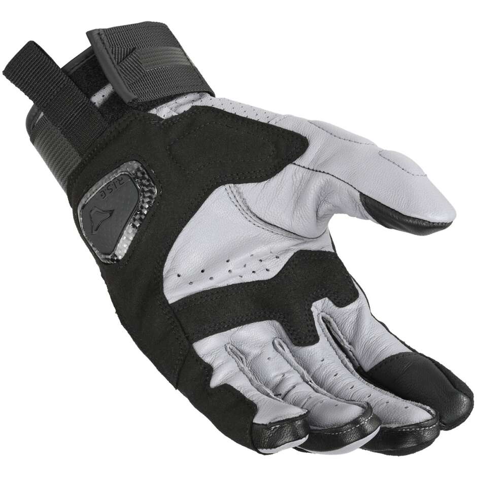 Macna Ulmex Motorradhandschuhe Schwarz Grau