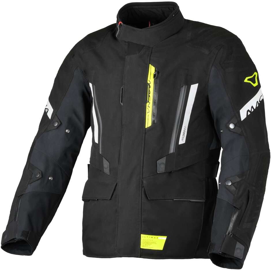 Macna Ultimax 2.0 Motorcycle Jacket Black Fluorescent Yellow