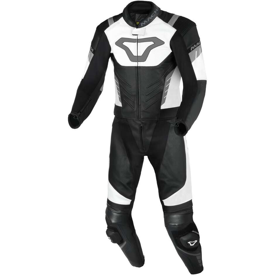 Macna Varshall 2pc Motorcycle Suit Black White
