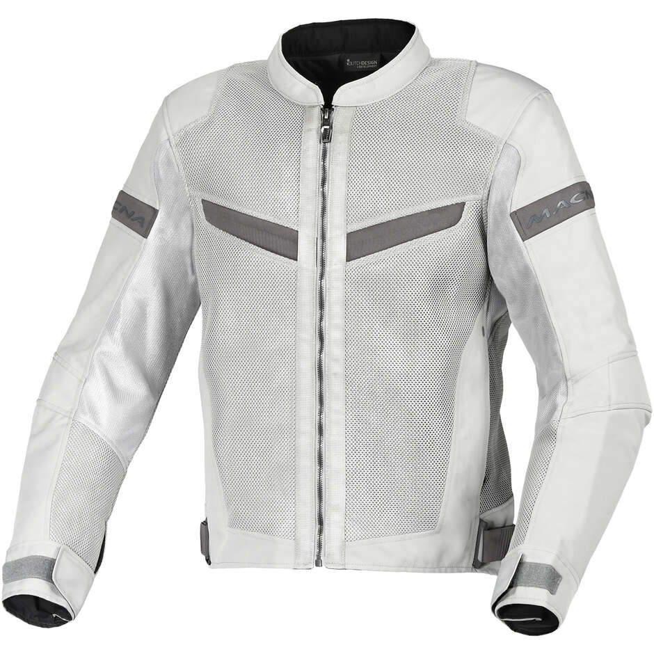 Macna Velotura Light Grey Motorcycle Jacket
