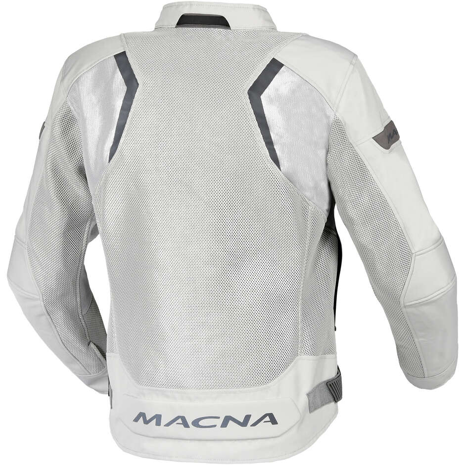 Macna Velotura Light Grey Motorcycle Jacket