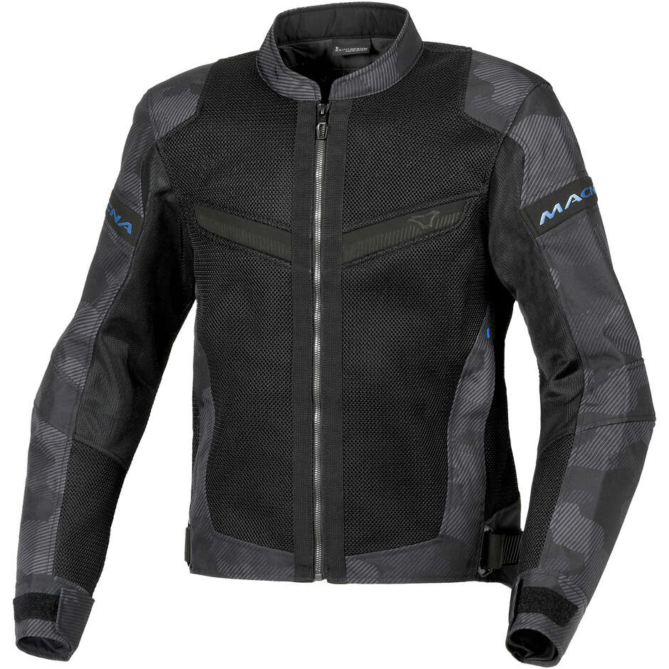 Macna Velotura Motorradjacke Schwarz-Grau-Camouflage