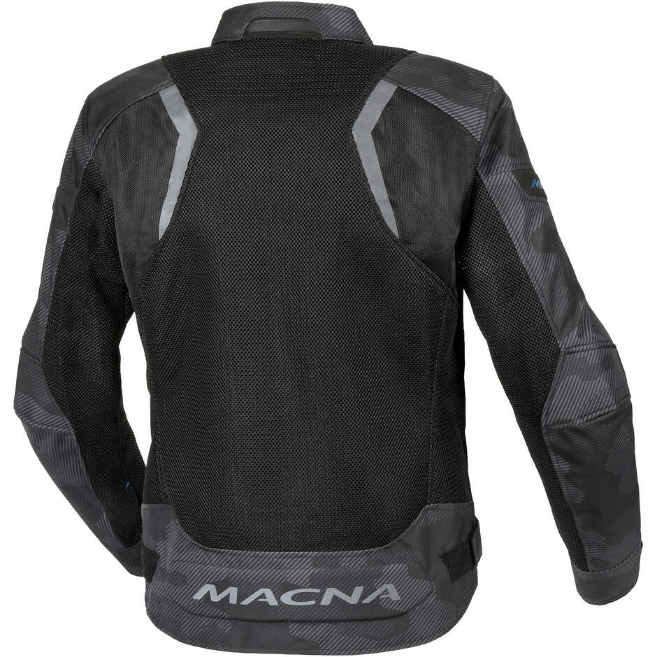 Macna Velotura Motorradjacke Schwarz-Grau-Camouflage