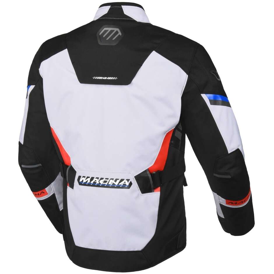 Macna Zastro Motorcycle Jacket Black Grey Red Blue