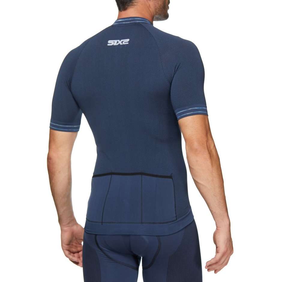 Maglia Bici Tecnica Sixs Ultraleggera a Maniche Corte Avio Ligth Blu