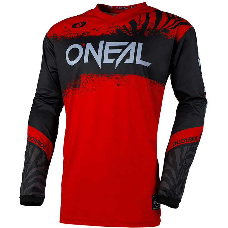 Maglia Cross Enduro Element Shocker Nero Rosso taglia 2XL