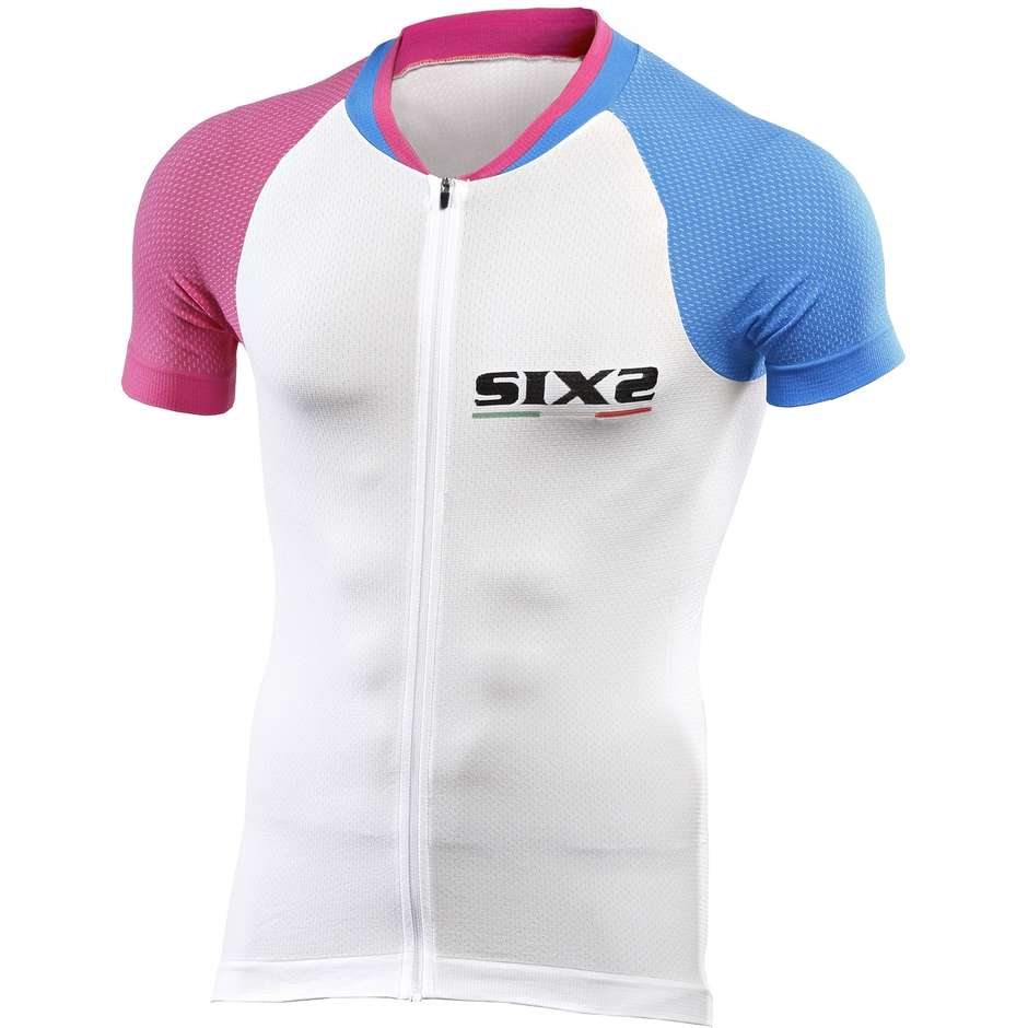 Maglia Da Ciclismo Sixs Ultraligth Estiva Blu Rosa Bianco