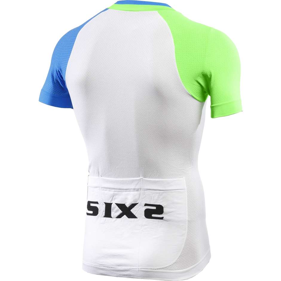 Maglia Da Ciclismo Sixs Ultraligth Estiva Verde Blu Bianco