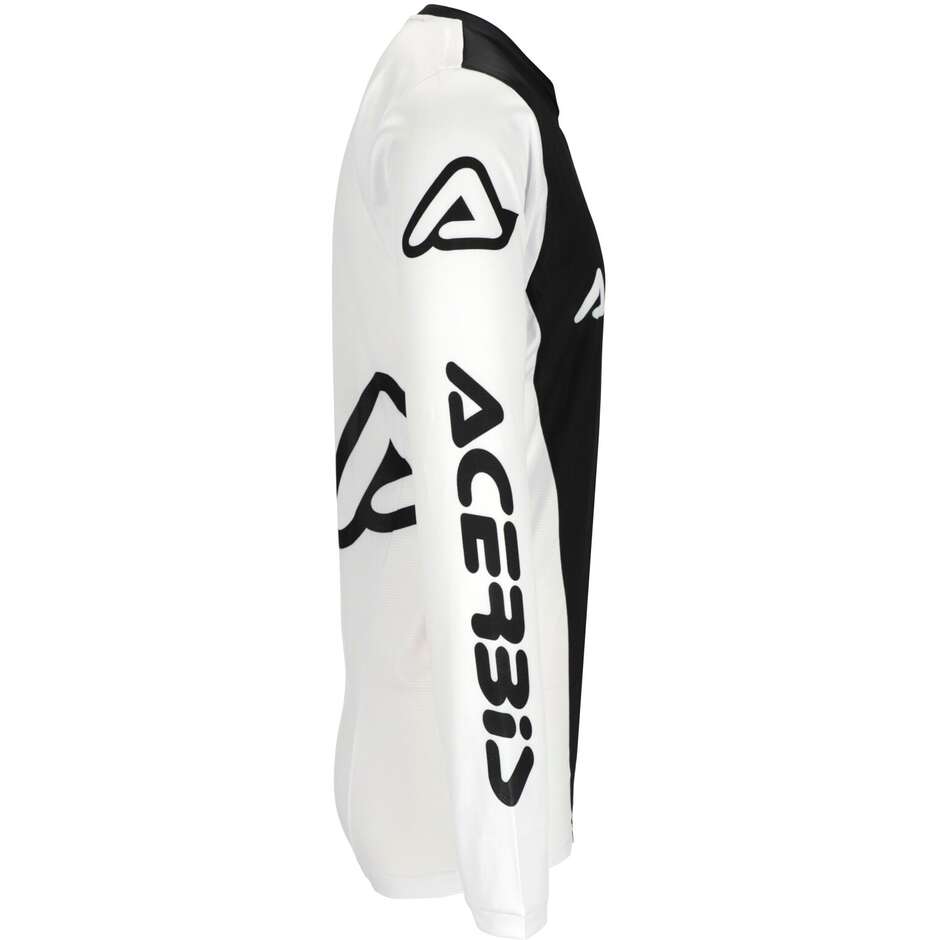 Maglia da MotoCross Enduro ACERBIS MX J-TRACK INC. Bianco Nero