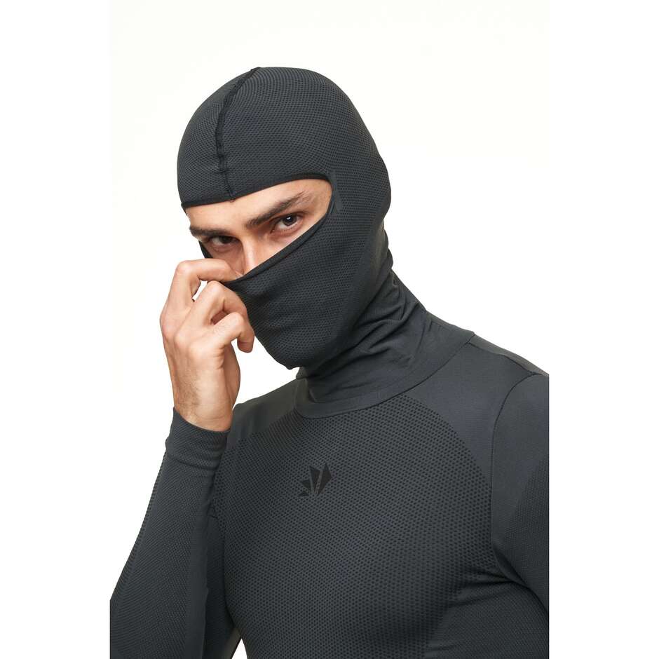 Maglia Intimo Con Cappuccio 4 Stagioni Sixs TS2 DB Grigio Scuro Nero